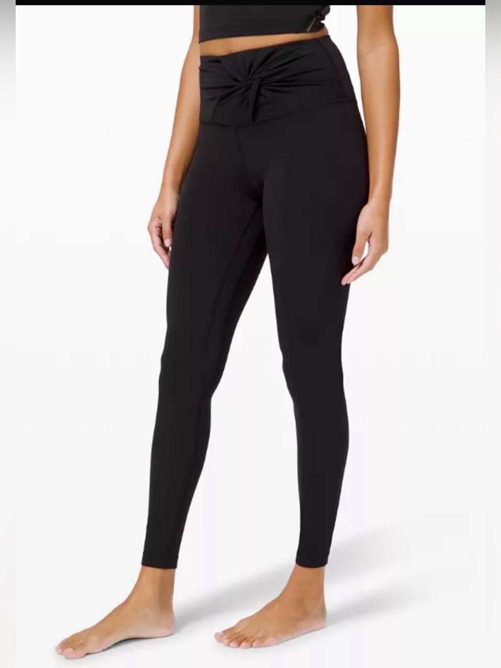 lululemon athletica Black High Rise 28” Twist Waist